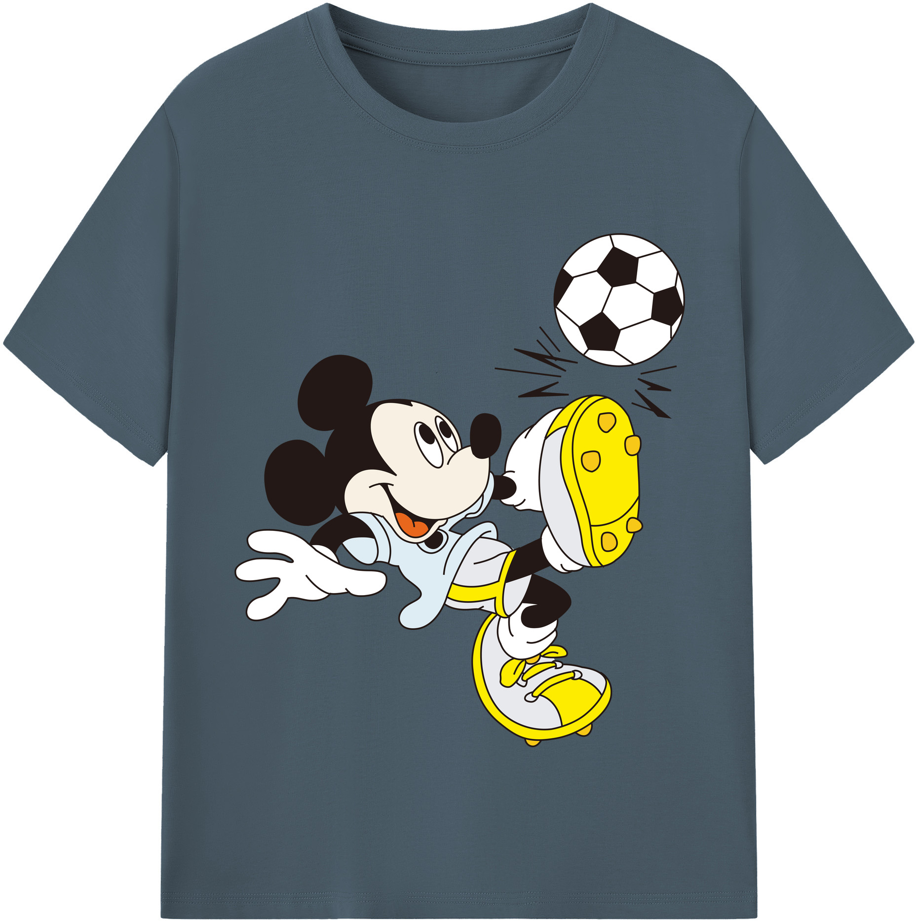 （画像用） ミッキーマウス Mickey Mouse 綿100％半袖Tシャツ（フロントプリント）
